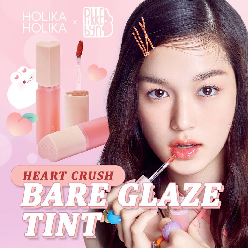 Holika Holika Heart Crush Bare Glaze Tint | Tinted Lip Glaze with Stain