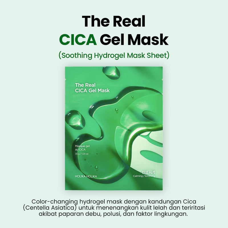 The Real Cica Gel Mask | Color-Changing Soothing Hydrogel Mask Sheet