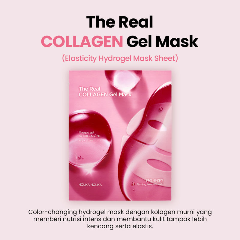 The Real Collagen Gel Mask | Color-Changing Elasticity Hydrogel Mask Sheet