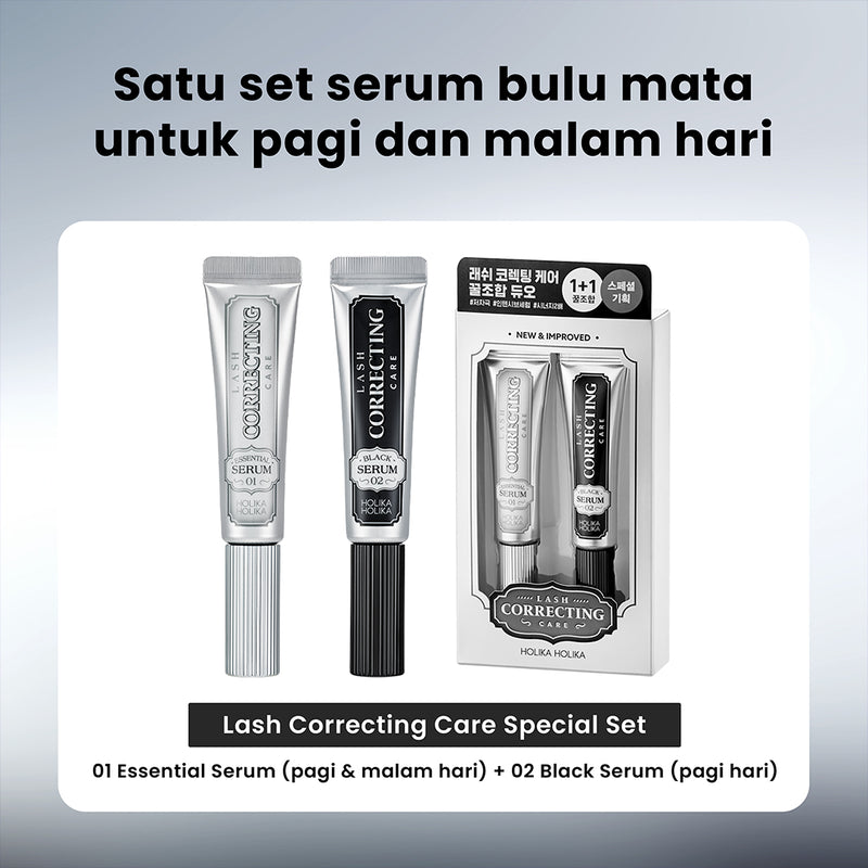 Lash Correcting Care : Essential Serum & Black Serum | Intensive Eyelash Serum & Light Mascara