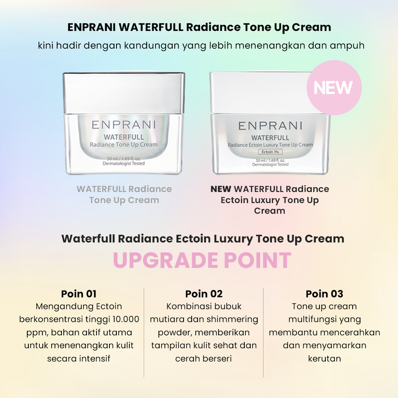 ENPRANI Waterfull Radiance Ectoin Luxury Tone Up Cream | Brightening Moisturizer