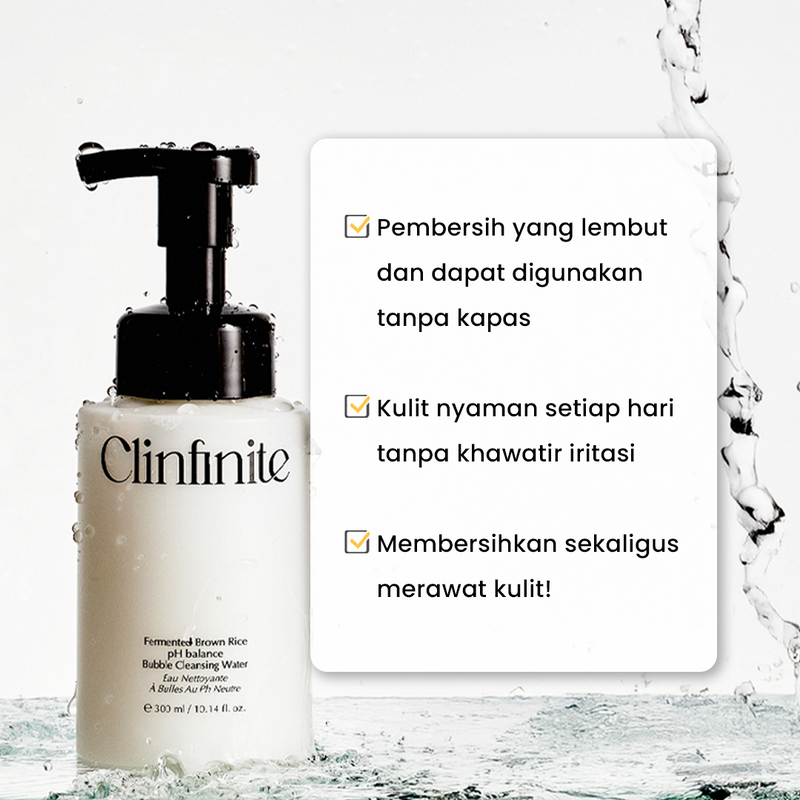 CLINFINITE Fermented Brown Rice pH balance Bubble Cleansing Water | Sabun Awan