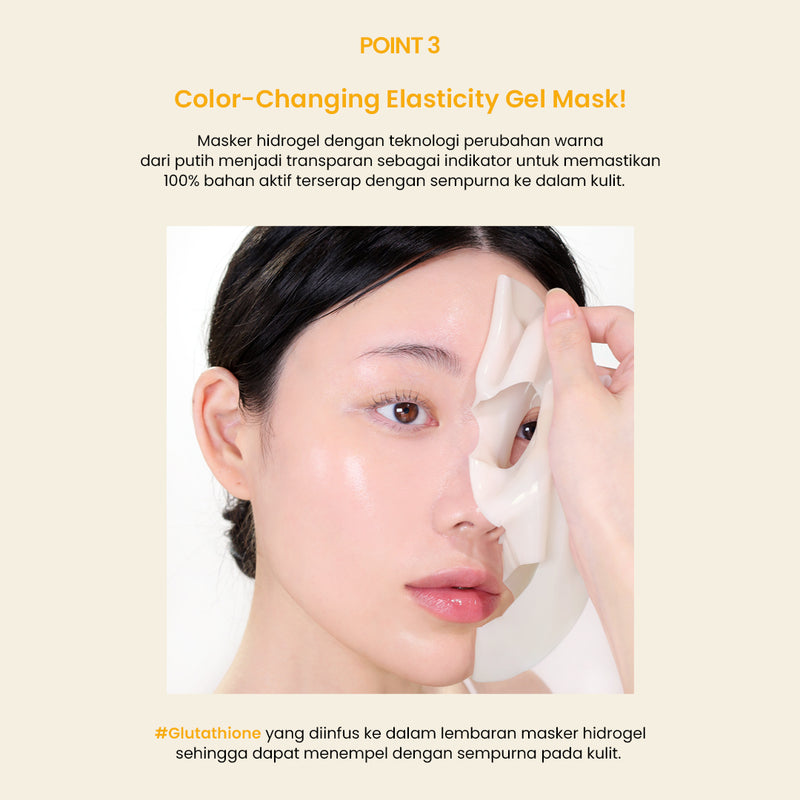 The Real Glutathione Gel Mask | Color-Changing Brightening Hydrogel Mask Sheet