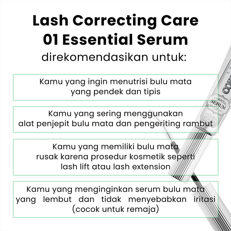 Lash Correcting Care : Essential Serum & Black Serum | Intensive Eyelash Serum & Light Mascara