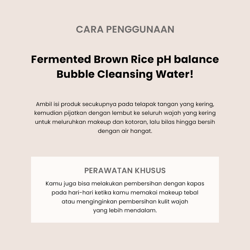CLINFINITE Fermented Brown Rice pH balance Bubble Cleansing Water | Sabun Awan