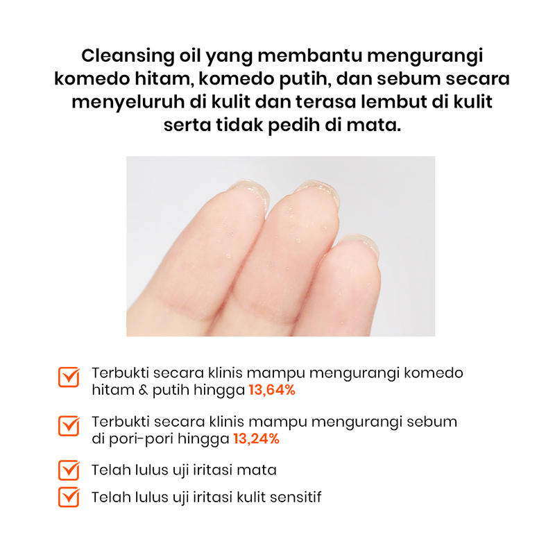 CLINFINITE Black Salt and Charcoal Blackhead Deep Cleansing Oil | Minyak Arang Hitam