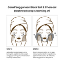 CLINFINITE Black Salt and Charcoal Blackhead Deep Cleansing Oil | Minyak Arang Hitam