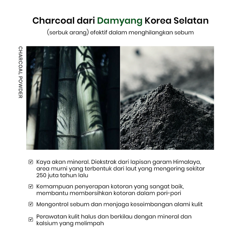CLINFINITE Black Salt and Charcoal Deep Pore Foam Cleanser | Sabun Garam Hitam Himalaya