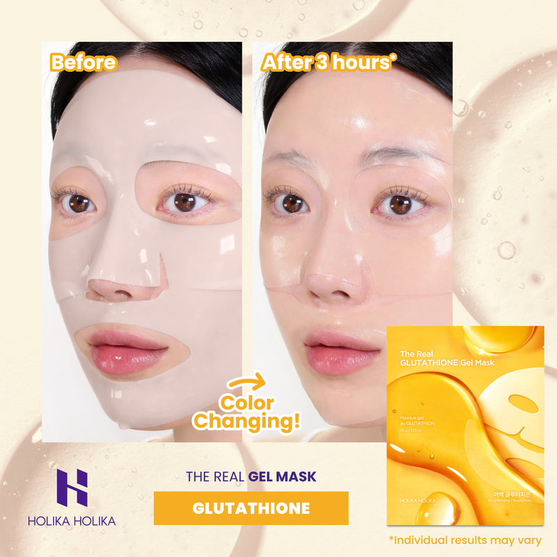 The Real Glutathione Gel Mask | Color-Changing Brightening Hydrogel Mask Sheet