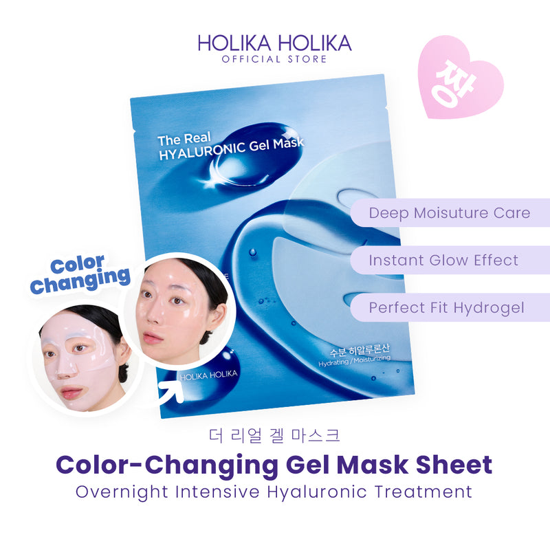 The Real Hyaluronic Gel Mask | Color-Changing Moisture Hydrogel Mask Sheet