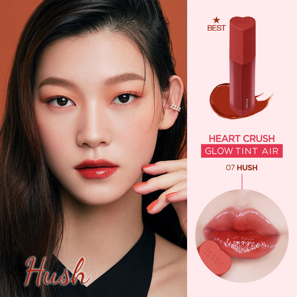 Lip Tint Gloss Korea Heart Crush Glow Tint Air HOLIKA HOLIKA